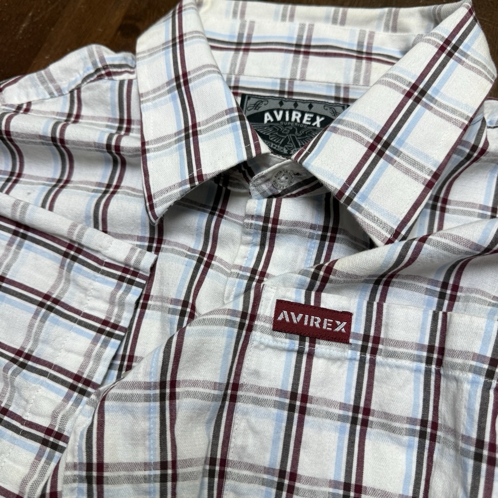 Avirex Superior Shirt Mens XL Short Sleeve Button Up Casual Cotton